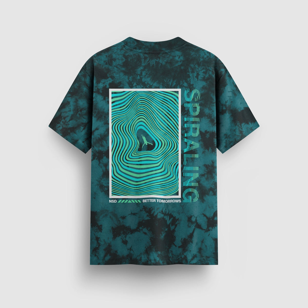 Spiraling Tie-Dye Tee (Teal)