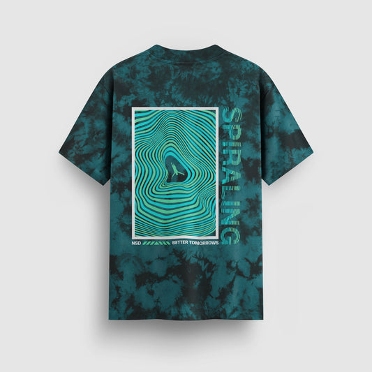 Spiraling Tie-Dye Tee (Teal)