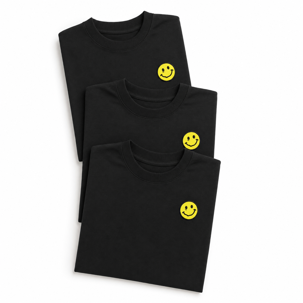 no sad days mr. fine tee 3-pack · black