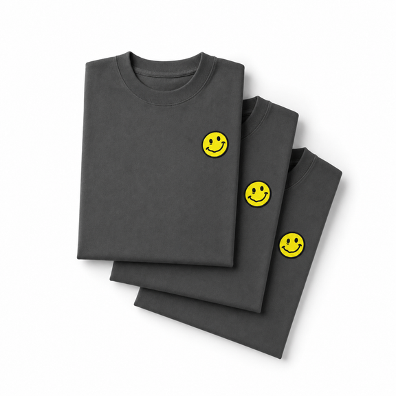 no sad days mr. fine tee 3-pack · grey