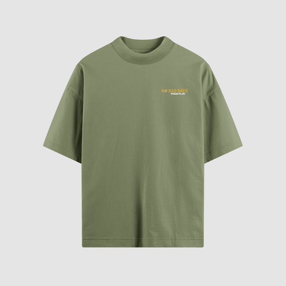 Press Play Oversized Tee - No Sad Days