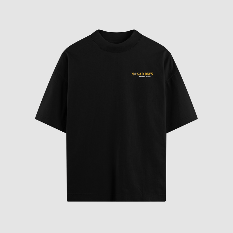 Press Play Oversized Tee - No Sad Days