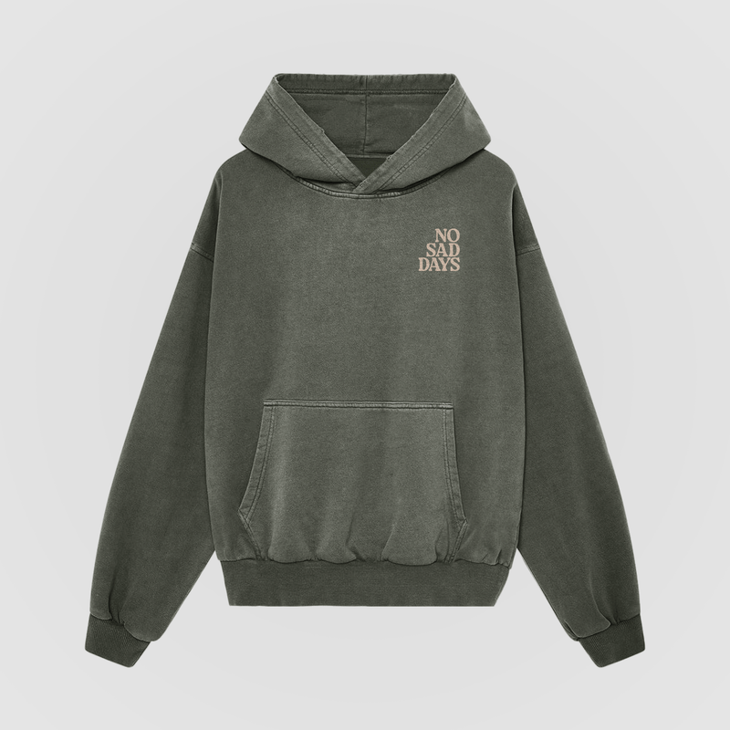 Protect Your Noodle Olive Oversized Hoodie - No Sad Days