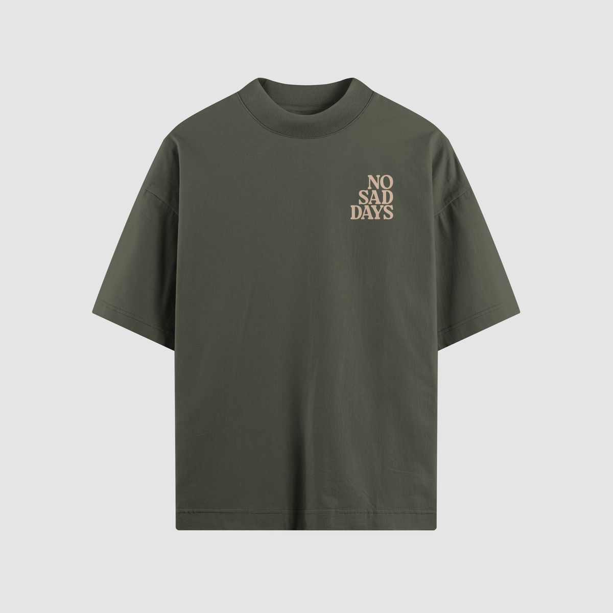 Protect Your Noodle Olive Oversized Tee - No Sad Days