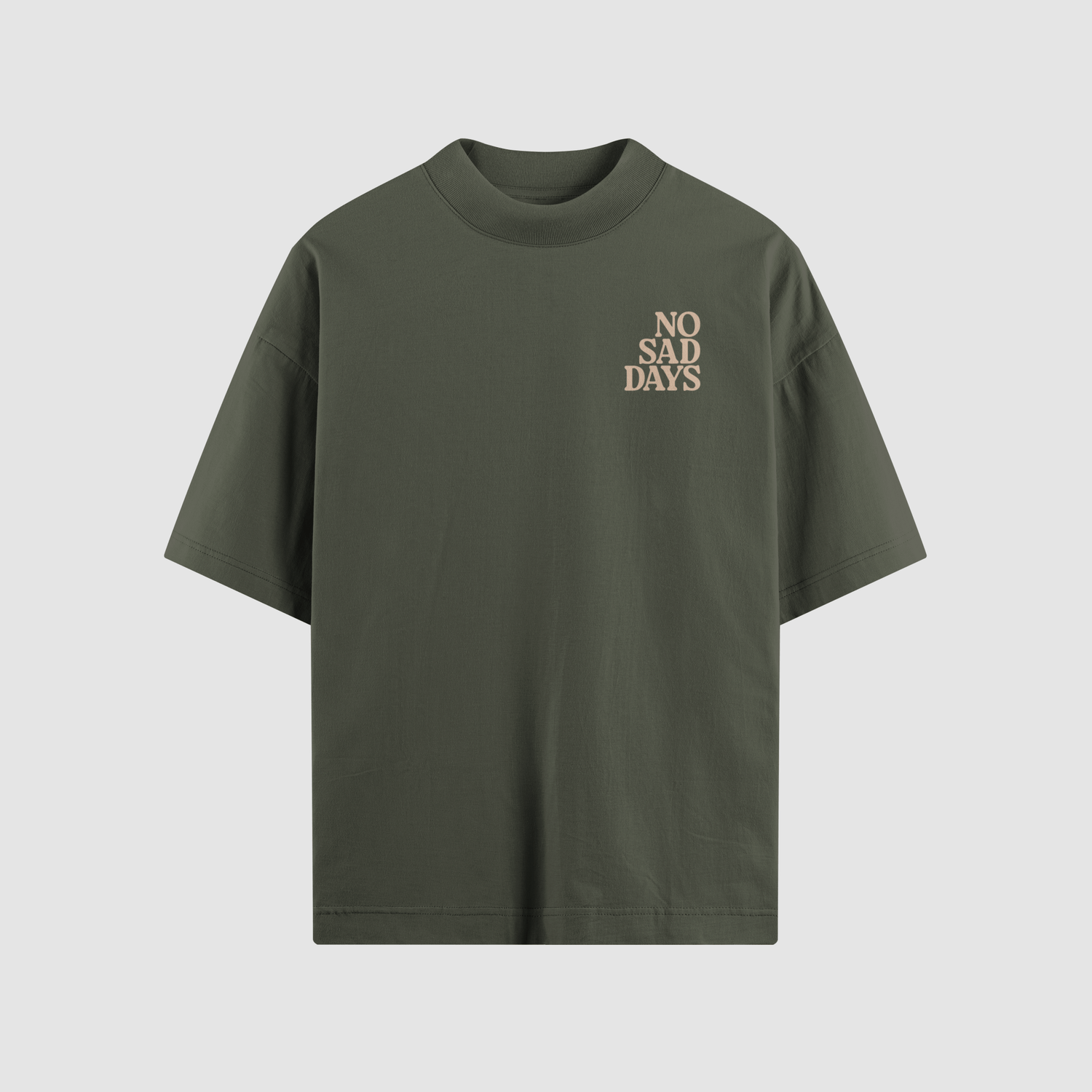 Protect Your Noodle Olive Oversized Tee - No Sad Days