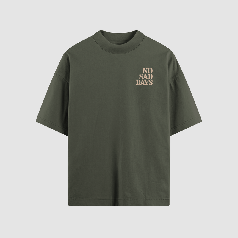 Protect Your Noodle Olive Oversized Tee - No Sad Days