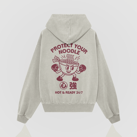 Protect Your Noodle Oversized Hoodie - No Sad Days
