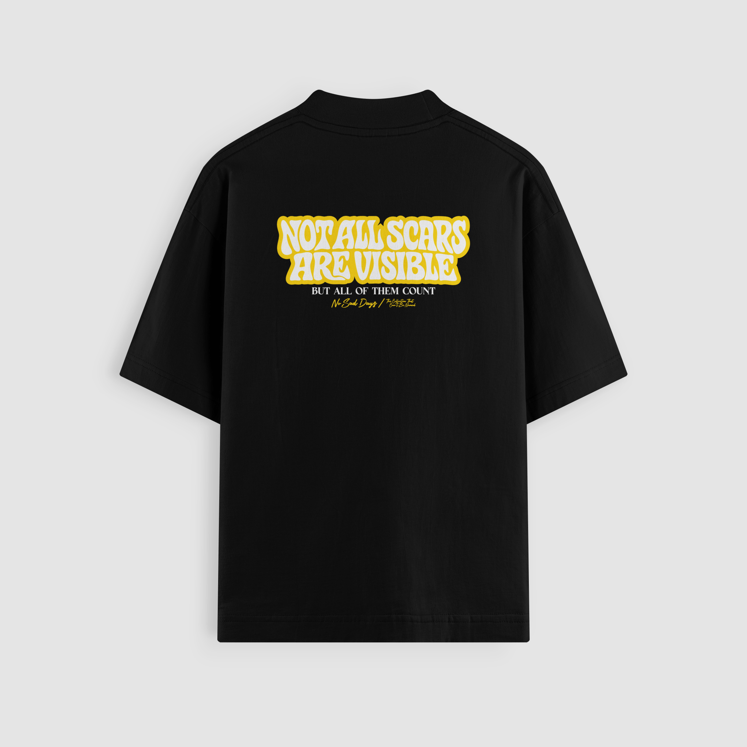 Scarred Oversized Tee - No Sad Days