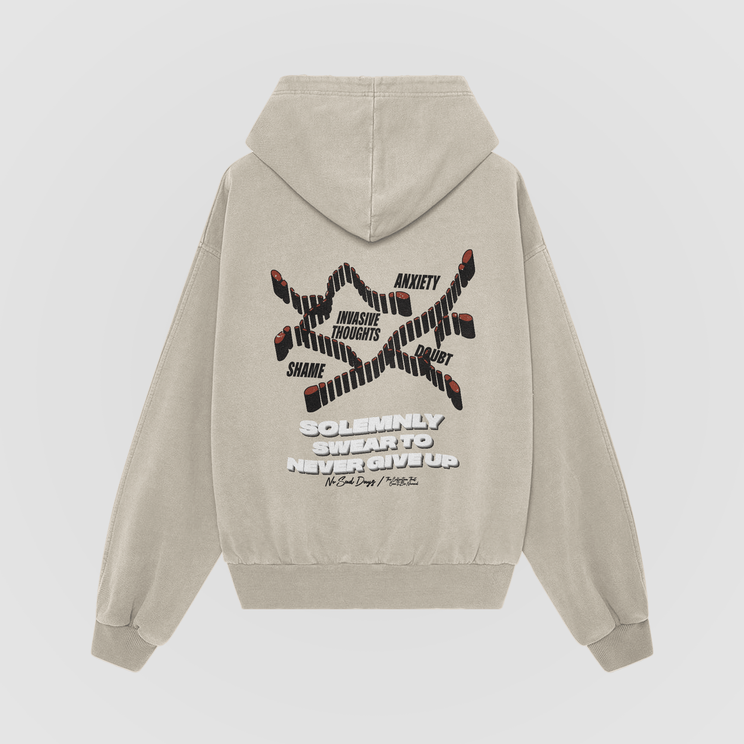 Solemnly Oversized Hoodie - No Sad Days