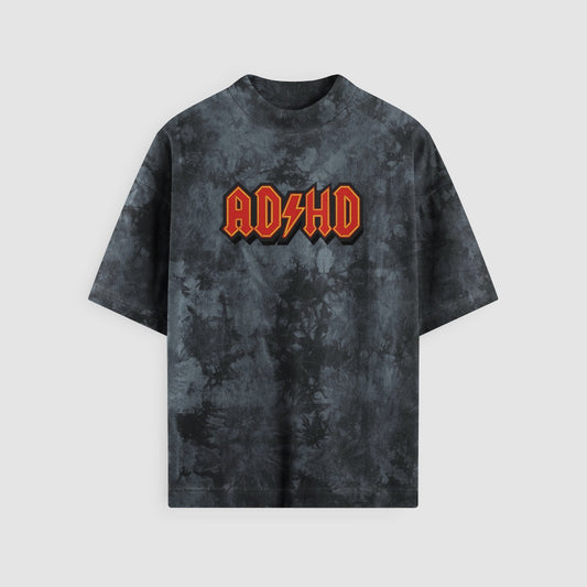 ADHD Tie-Dye Black Oversized Tee - NSD LEGACY by DREAM.