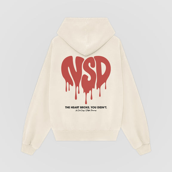The Heart Broke Oversized Hoodie - No Sad Days