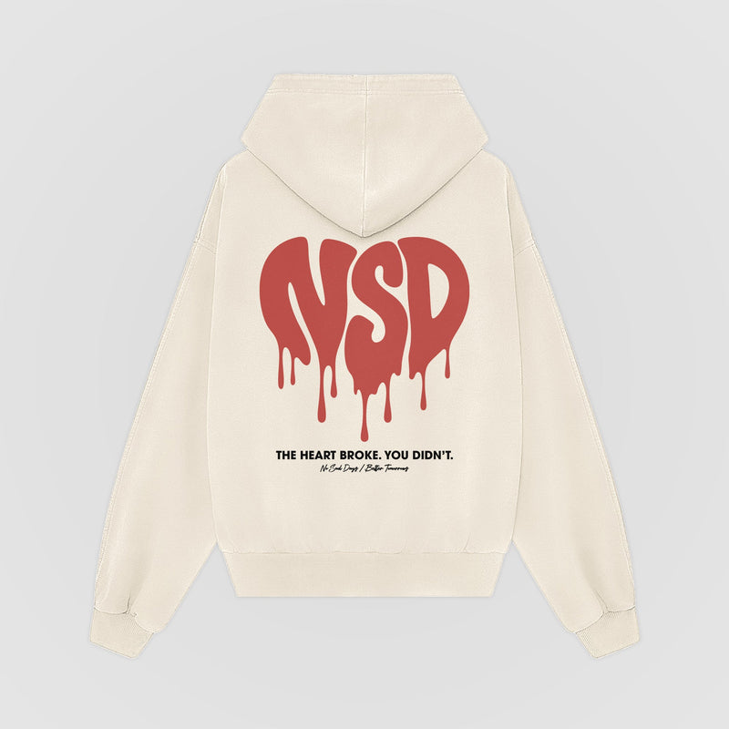The Heart Broke Oversized Hoodie - No Sad Days