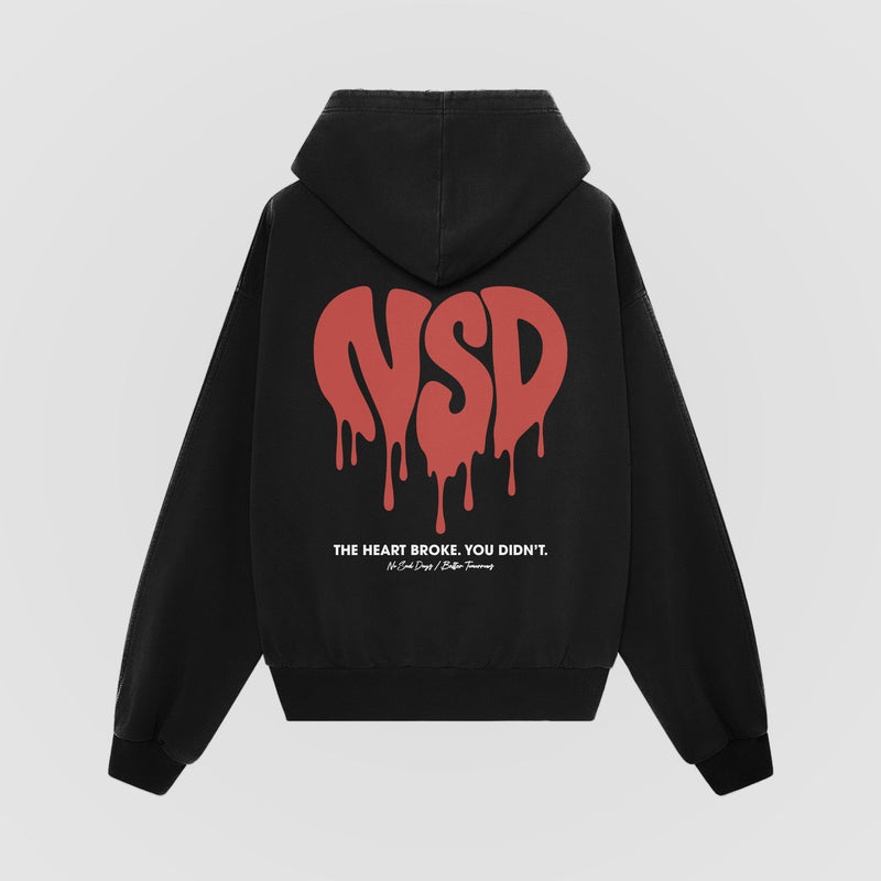 The Heart Broke Oversized Hoodie - No Sad Days