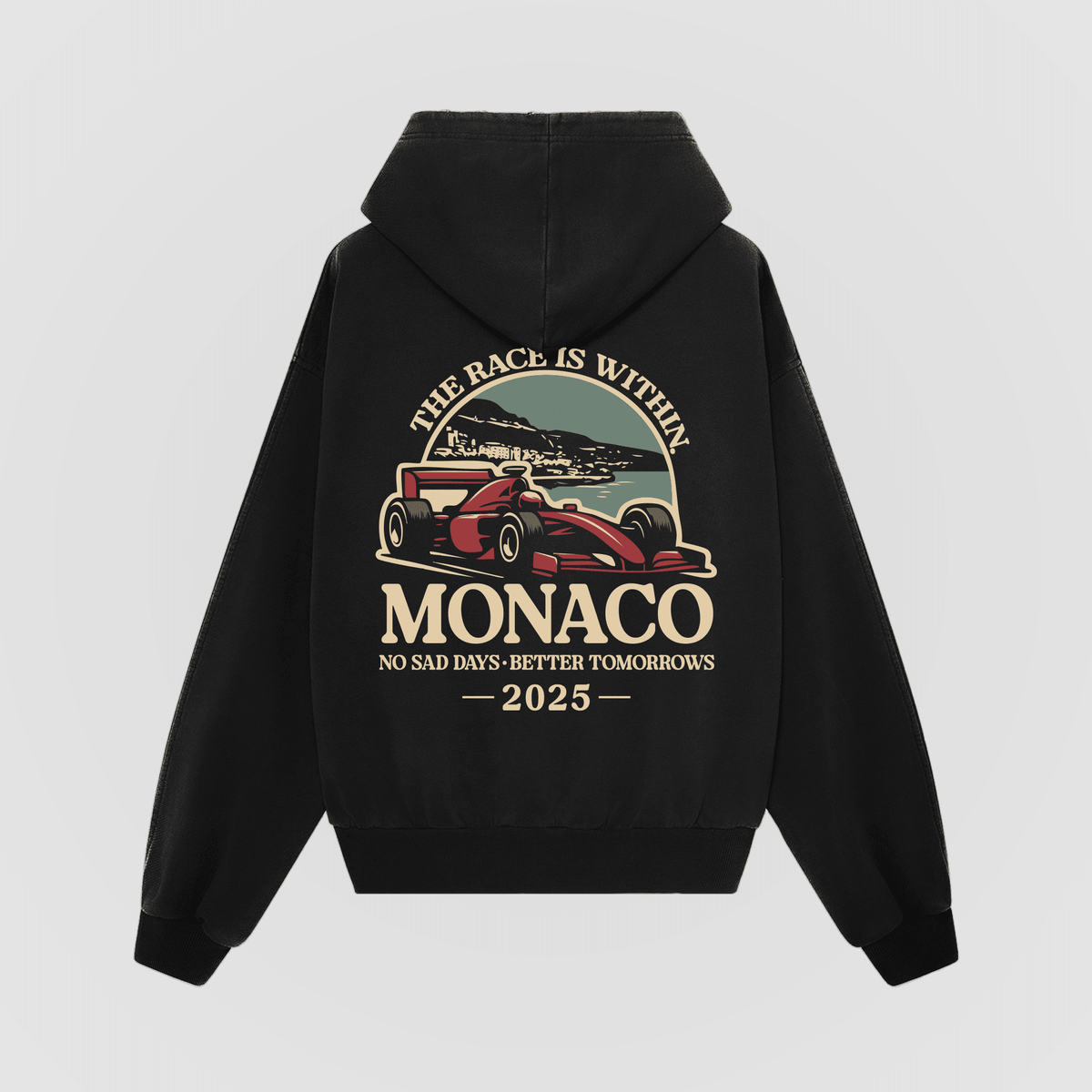 The Race Is Within Oversized Hoodie - No Sad Days