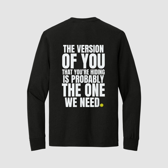 The Version of You Black Long Sleeve Tee back view