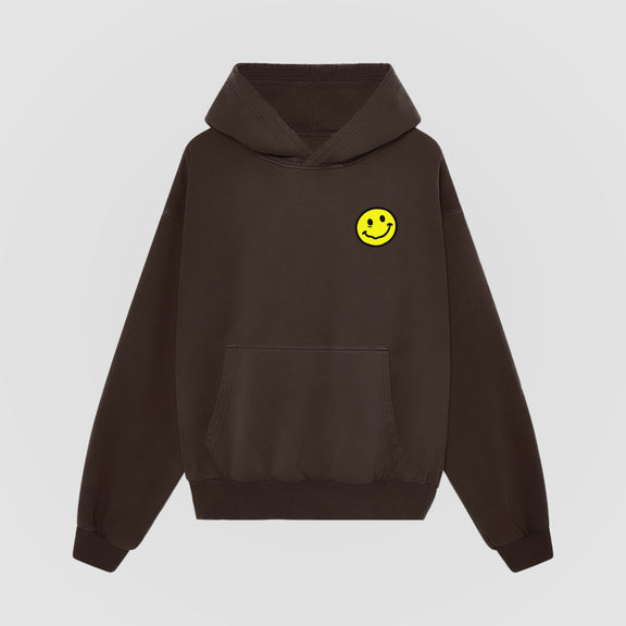 The Version of You Brown Oversized Hoodie front view