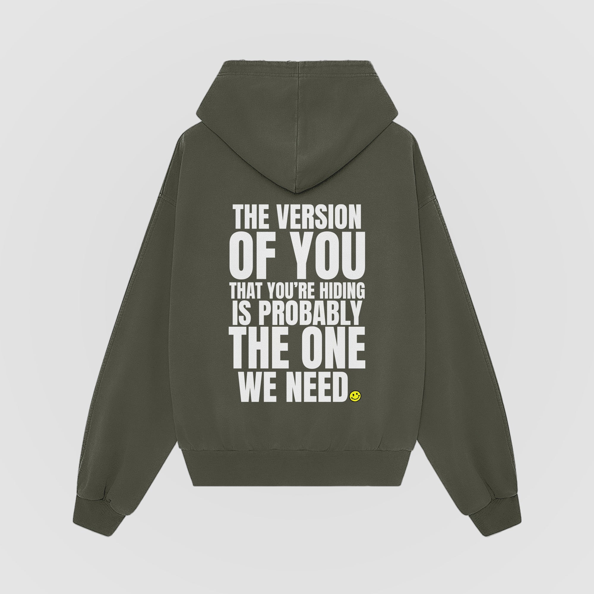 The Version of You Olive Oversized Hoodie | Mental Health Clothing