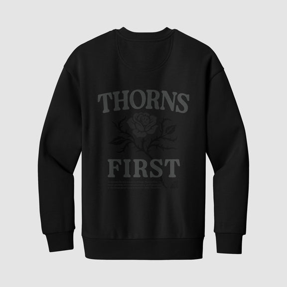 Thorns First Blackout Crewneck Sweater - No Sad Days