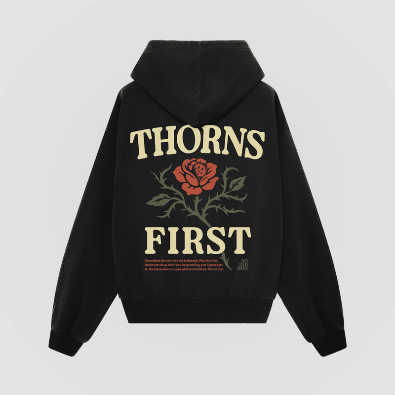 Thorns First Oversized Hoodie - No Sad Days