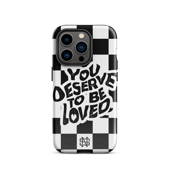 You Deserve to be Loved - iPhone Case — mental health phone case | No Sad Days (view 2)