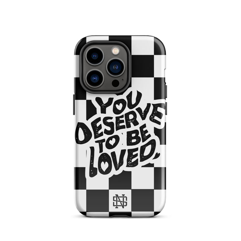 You Deserve to be Loved - iPhone Case — mental health phone case | No Sad Days (view 2)