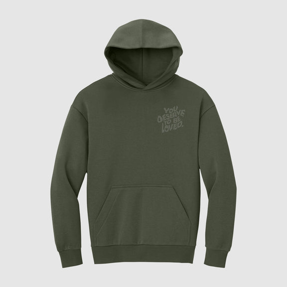You Deserve To Be Loved Olive Limited Edition Hoodie - No Sad Days