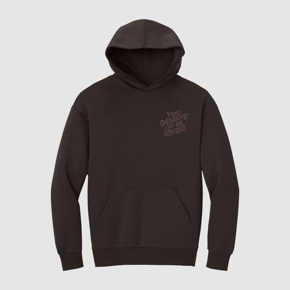 You Deserve To Be Loved Tonal Oversized Hoodie - No Sad Days