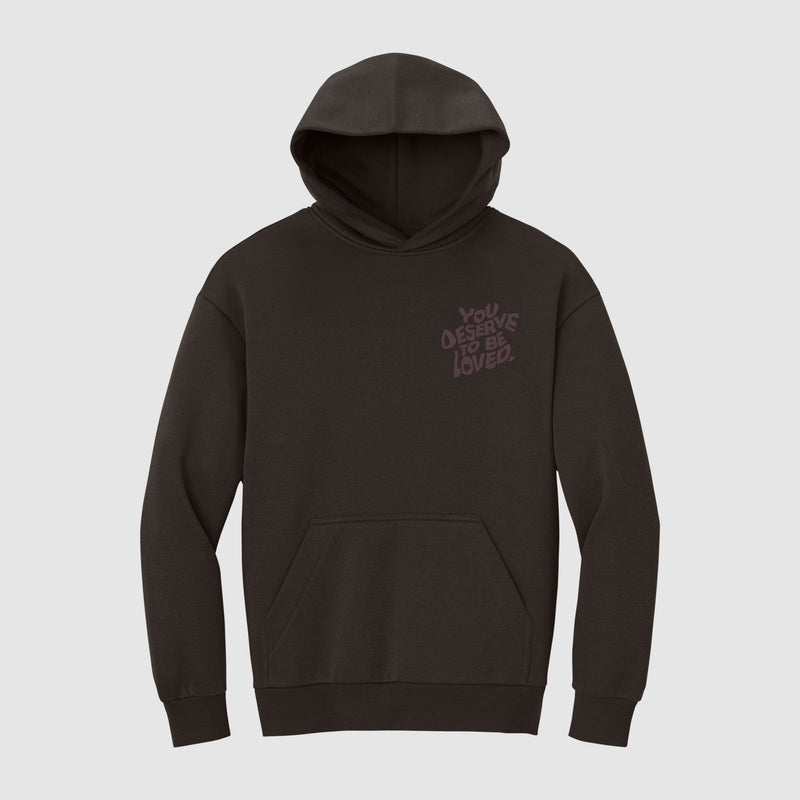 You Deserve To Be Loved Tonal Oversized Hoodie - No Sad Days
